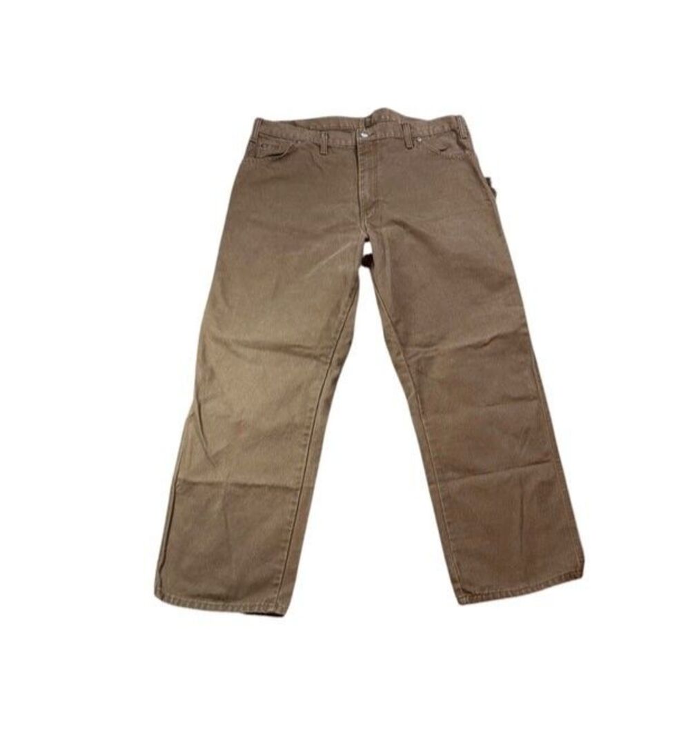 Dickies Relaxed Fit Carpenter Pants Mens Size 38x30 Brown Duck Canvas Utility